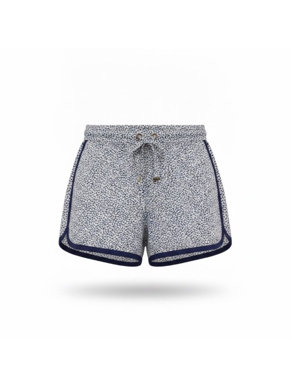 Michael Kors Womens Navy & White Patterned Drawstring Shorts Comfortable Sz S